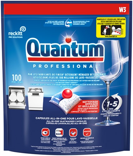 Vaatwastabletten Quantum Pro All-in-one 100 caps