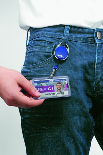 Afrolmechanisme Durable Style met karabijnhaak blauw-2