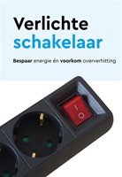 Stekkerdoos BRASQ 6 voudig 5 meter zwart-1