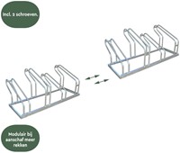 Fietsenrek BRASQ  4 fietsen BS400 zilver-2