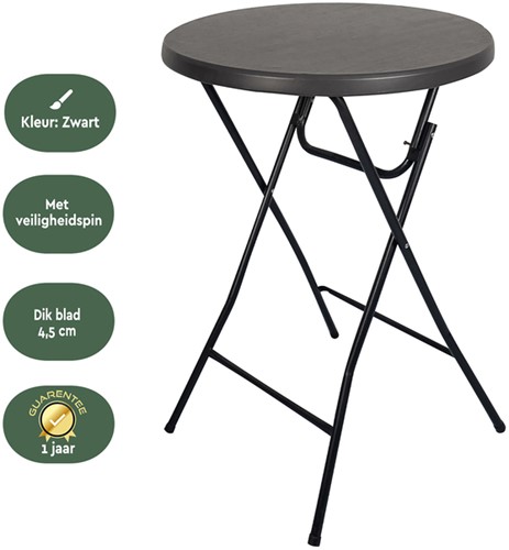 Statafel BRASQ 80cm BT100 zwart-3