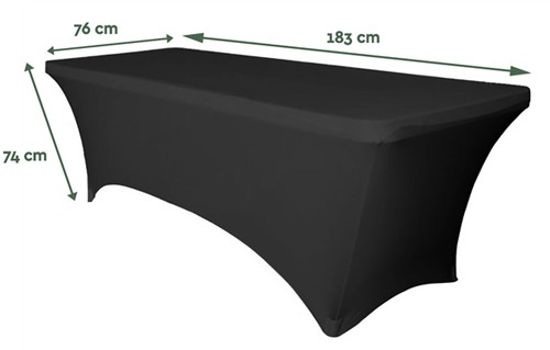 Tafelrok BRASQ 183x76x74cm zwart-2