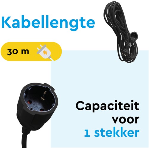 Verlengkabel BRASQ 30m zwart-2