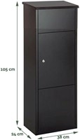 Pakketbrievenbus BRASQ 105x38x24cm PB400 Zwart-2