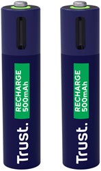 Batterij Trust USB-C oplaadbaar AAA 2 stuks