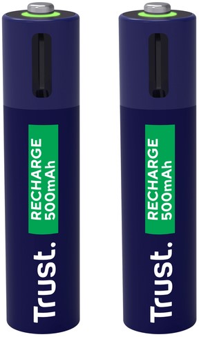 Batterij Trust USB-C oplaadbaar AAA 2 stuks