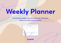 Planner Brepols Weekly A4 7dagen/1pagina horizontaal assorti