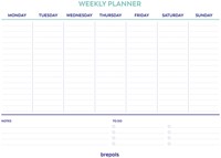 Planner Brepols Weekly A4 7dagen/1pagina horizontaal assorti-1