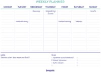 Planner Brepols Weekly A4 7dagen/1pagina horizontaal assorti-2
