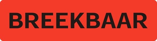 Waarschuwingsetiket IEZZY breekbaar 75mmx20mm 500 stuks