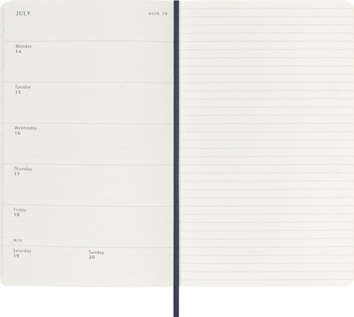 Agenda 2025/2026 Moleskine 18M Planner Weekly 7dagen/1pagina large sc sapphire blue-3