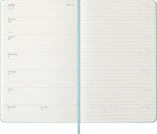 Agenda 2025/2026 Moleskine 18M Planner Weekly 7dagen/1pagina large hc aquamarine-3