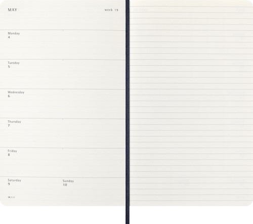 Agenda 2026 Moleskine 12M Planner Weekly 7dagen/1pagina large sc sapphire blue-3
