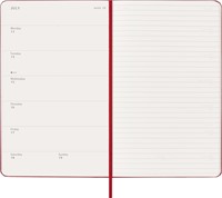 Agenda 2026 Moleskine 12M Planner Weekly 7dagen/1pagina large hc scarlet red-3