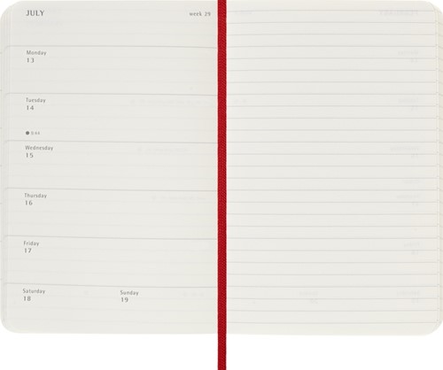 Agenda 2026 Moleskine 12M Planner Weekly 7dagen/1pagina pocket sc scarlet red-3