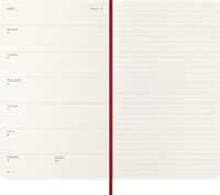 Agenda 2026 Moleskine 12M Planner Weekly 7dagen/1pagina large sc scarlet red-3