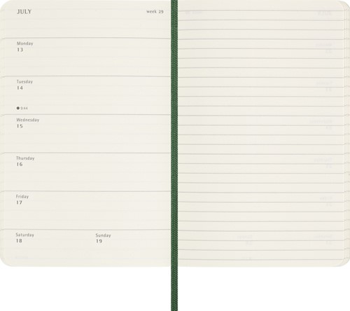 Agenda 2026 Moleskine 12M Planner Weekly 7dagen/1pagina pocket sc myrtle green-3