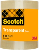 Plakband Scotch 508 25mmx66m transparant 6 rollen