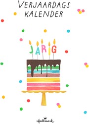 Verjaardagskalender kort Pretty Cute 21x30cm