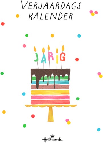 Verjaardagskalender kort Pretty Cute 21x30cm