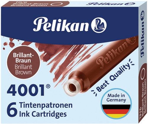 Inktpatroon Pelikan 4001 bruin 6 stuks