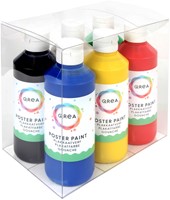Plakkaatverf Qrea set à 6 standaard kleuren 250ml-3