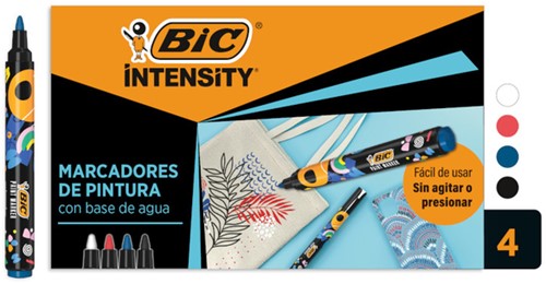 Paintmarker Bic Intensity assorti 4 stuks