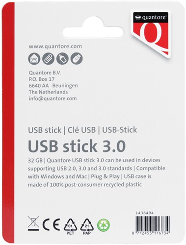 USB stick 3.0 Quantore USB-A 32GB zwart-2
