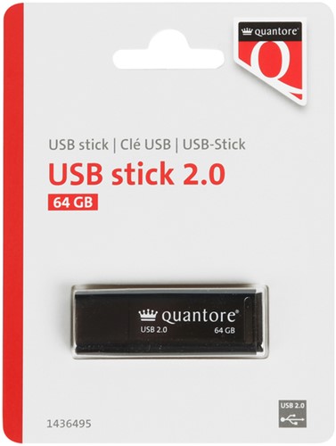 USB-stick Quantore 64GB 2.0 zwart