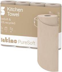 Keukenrol Satino PureSoft 3-laags 4x64 vel naturel 175890