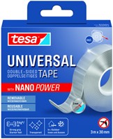 Plakband tesa Nano dubbelz 30mmx3m
