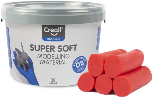 Klei Creall supersoft rood 1750gram