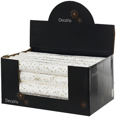 Tafelloper Decoris polyster 200x35cm 3 dessins assorti