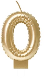 Foil balloon candle gold 0