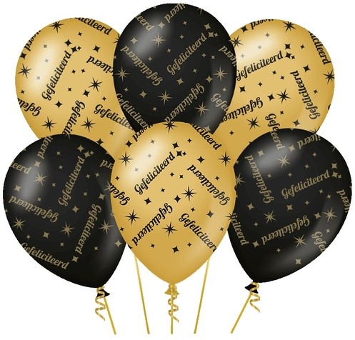 Classy party balloons Gefeliciteerd