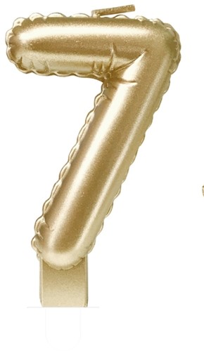 Foil balloon candle gold 7