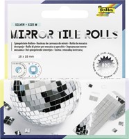 Mozaieksteentjes Folia zilver zelfklevend 10x10mm