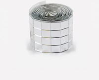 Mozaieksteentjes Folia zilver zelfklevend 10x10mm-2