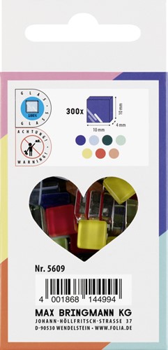 Mozaieksteentjes Folia 10x10mm glas basis assorti-3