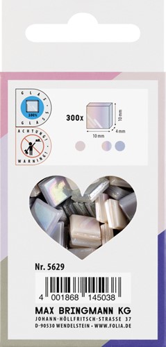 Mozaieksteentjes Folia 10x10mm glas iriserend-3