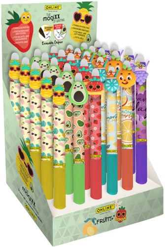 Gelschrijver Online Magixx Fun Fruits 0.7mm assorti