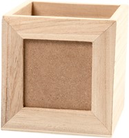 Pennenbakje Creativ Company 10x10x10cm hout-2