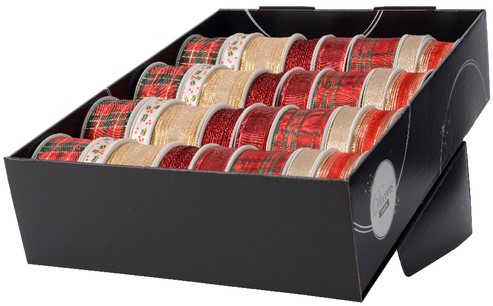 Cadeaulint Decoris polyester kerstthema assorti