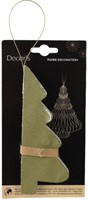 Kerstboom Decoris 3D papier groen 15cm