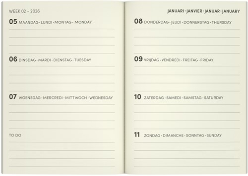 Agenda 2026 Lannoo pocket Flowers Bouquet 7dagen/2pagina's roze-2