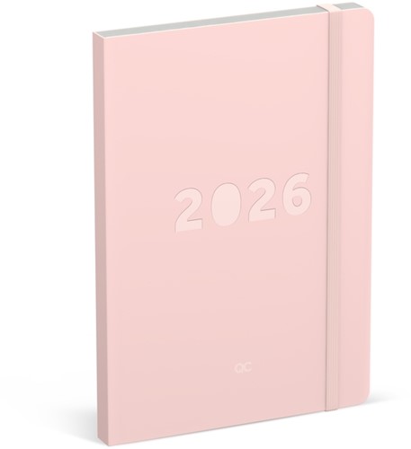 Agenda 2026 Lannoo bureau A5 QC Colour 7dagen/2pagina's roze
