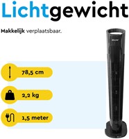Torenventilator BRASQ F500 H79cm zwart-1