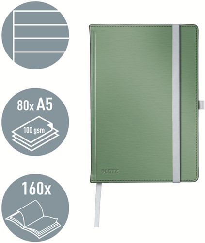 Notitieboek Leitz Style A5 lijn 160 pagina's 100gr groen-2