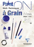 CLAIREFONTAINE Bloc Ingres-Pastel Encollé 18x24 130g Pastel Ass 25f