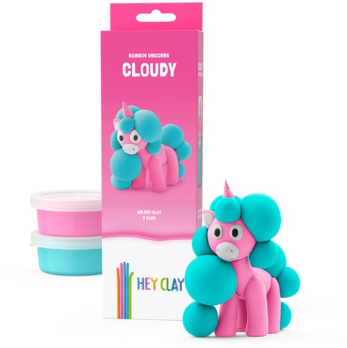 Klei Hey Clay eenhoorn set à 3 delen